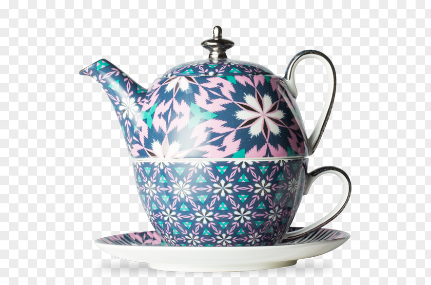 Magic Carpet Saucer Kettle Porcelain Coffee Cup PNG