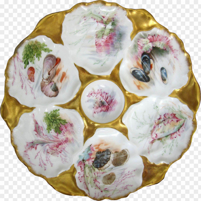 Plate Oyster Dish Seashell Seafood PNG