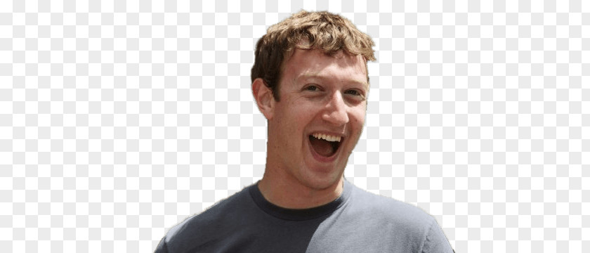 Mark Zuckerberg Laughing PNG Laughing, man wearing gray crew-neck top open mouth clipart PNG
