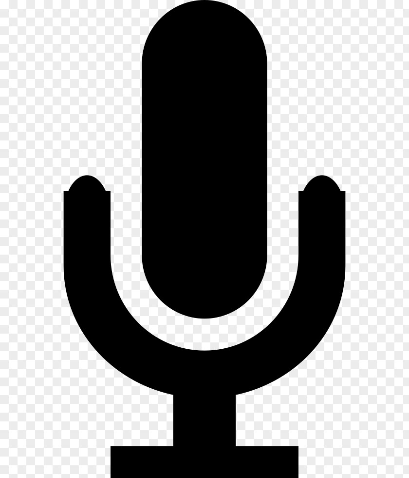 Microphone White Font PNG