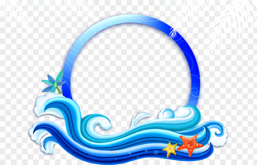 Wave Wind Circle Seawater Green PNG