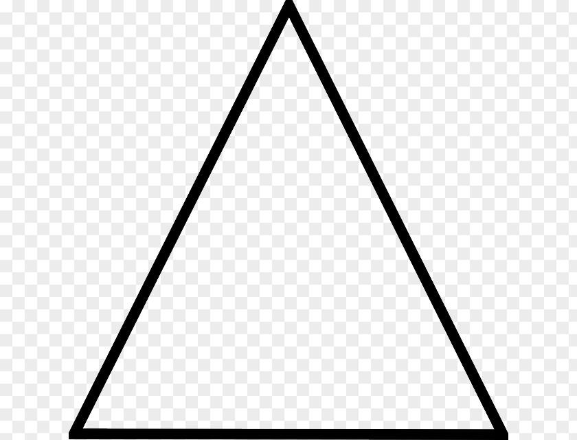 White Lines Equilateral Triangle PNG