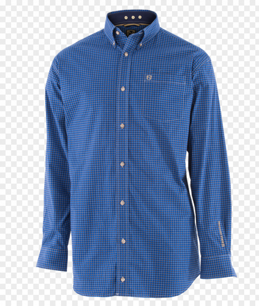 Dress Shirt Tartan Collar Button Sleeve PNG