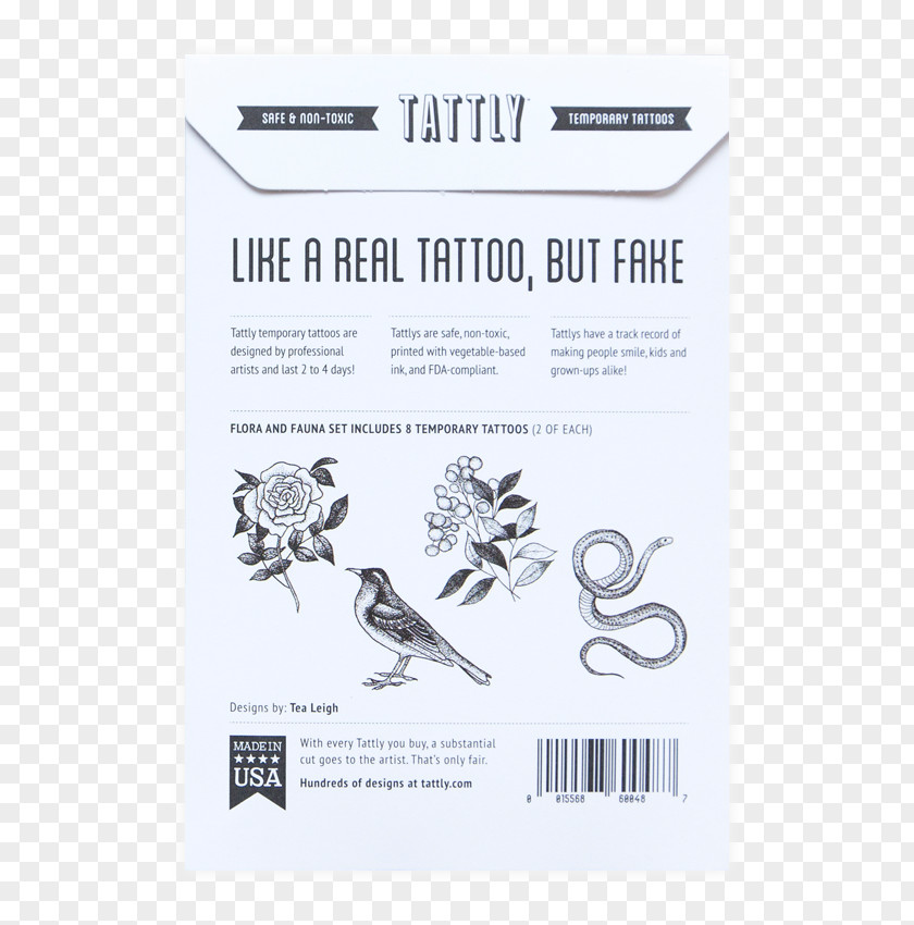 Fauna Tattoo Paper Flora Tattly PNG