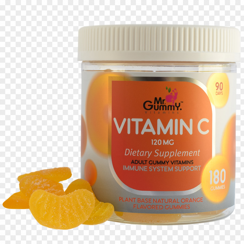 Orange Gummy Gummi Candy Dietary Supplement Vitamin C PNG