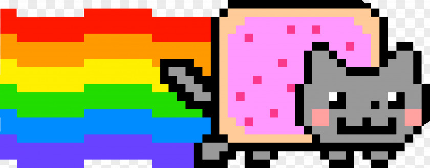 Pixel Nyan Cat YouTube Sticker PNG