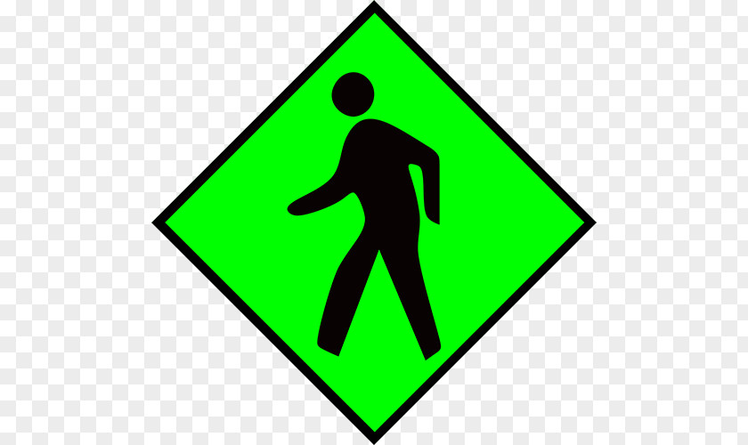 Road Pedestrian Crossing Traffic Sign PNG