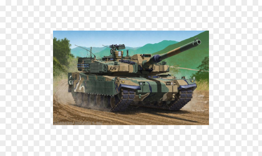 Army K2 Black Panther Main Battle Tank Republic Of Korea Plastic Model PNG