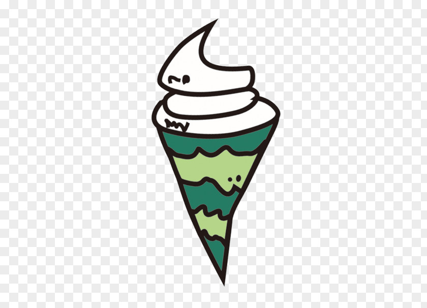 Painted Green Ice Cream Clip Art PNG