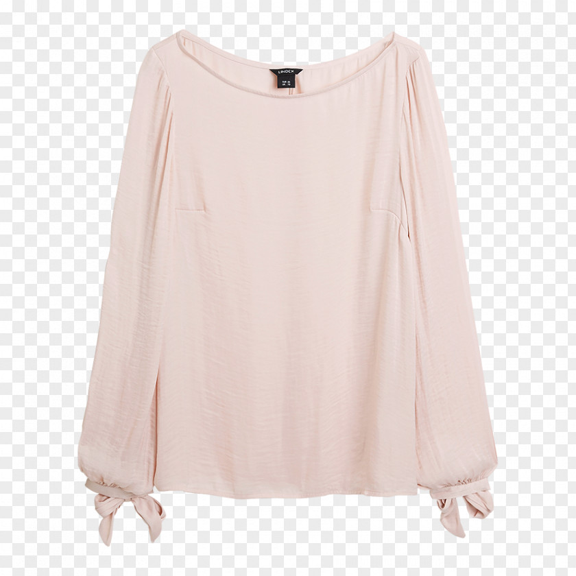 Silk Blouse Shoulder Sleeve Pink M PNG