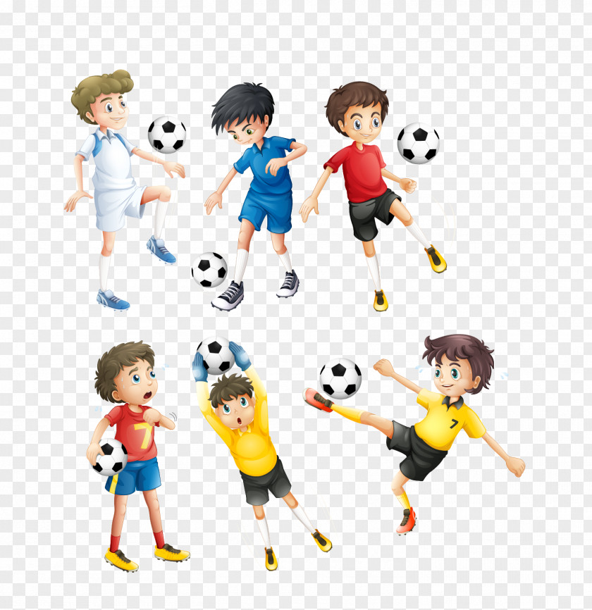 Vector Children Avatar Football Player Clip Art PNG