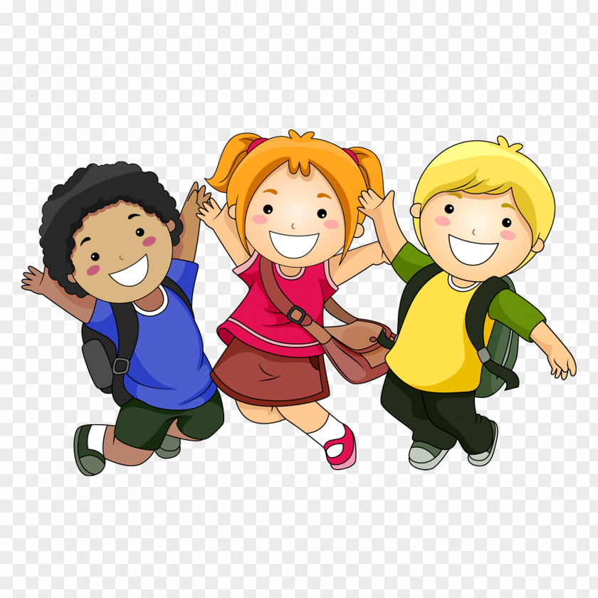 A Schoolbag Carrying Cartoon Child Royalty-free Clip Art PNG