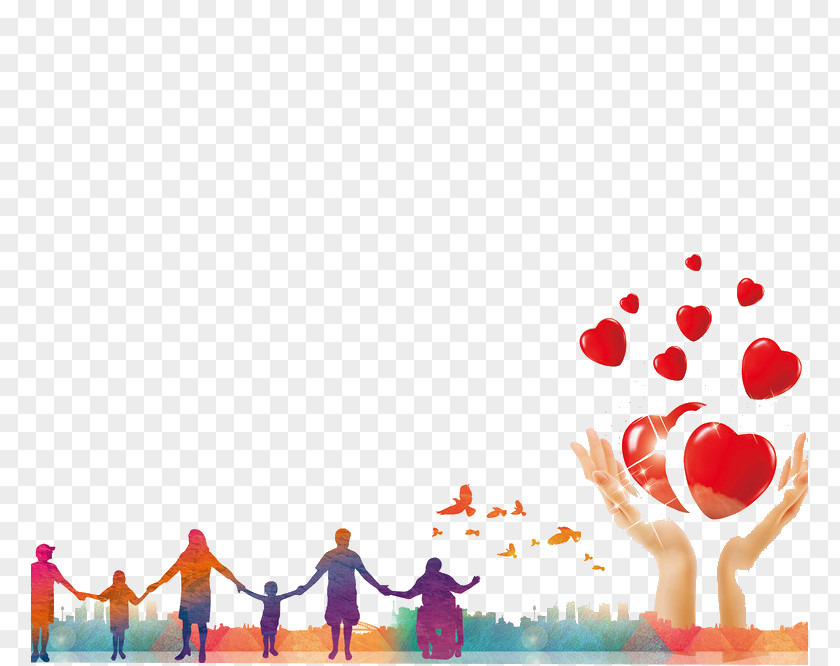 Family Heart Poster Icon PNG
