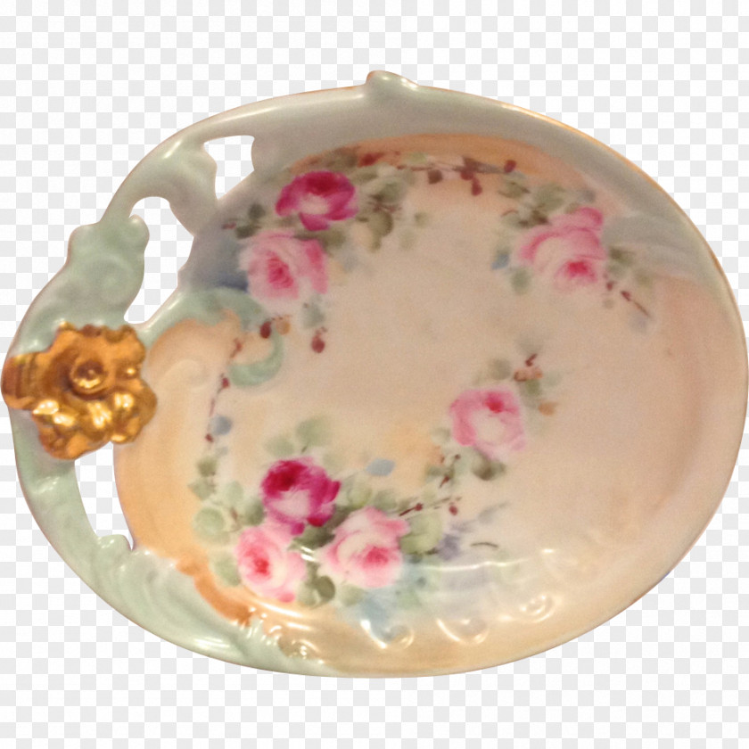 Hand-painted Roses Tableware Platter Ceramic Plate Porcelain PNG