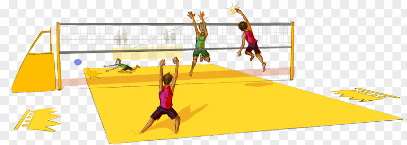 Mat Gymnastics Volleyball Cartoon PNG