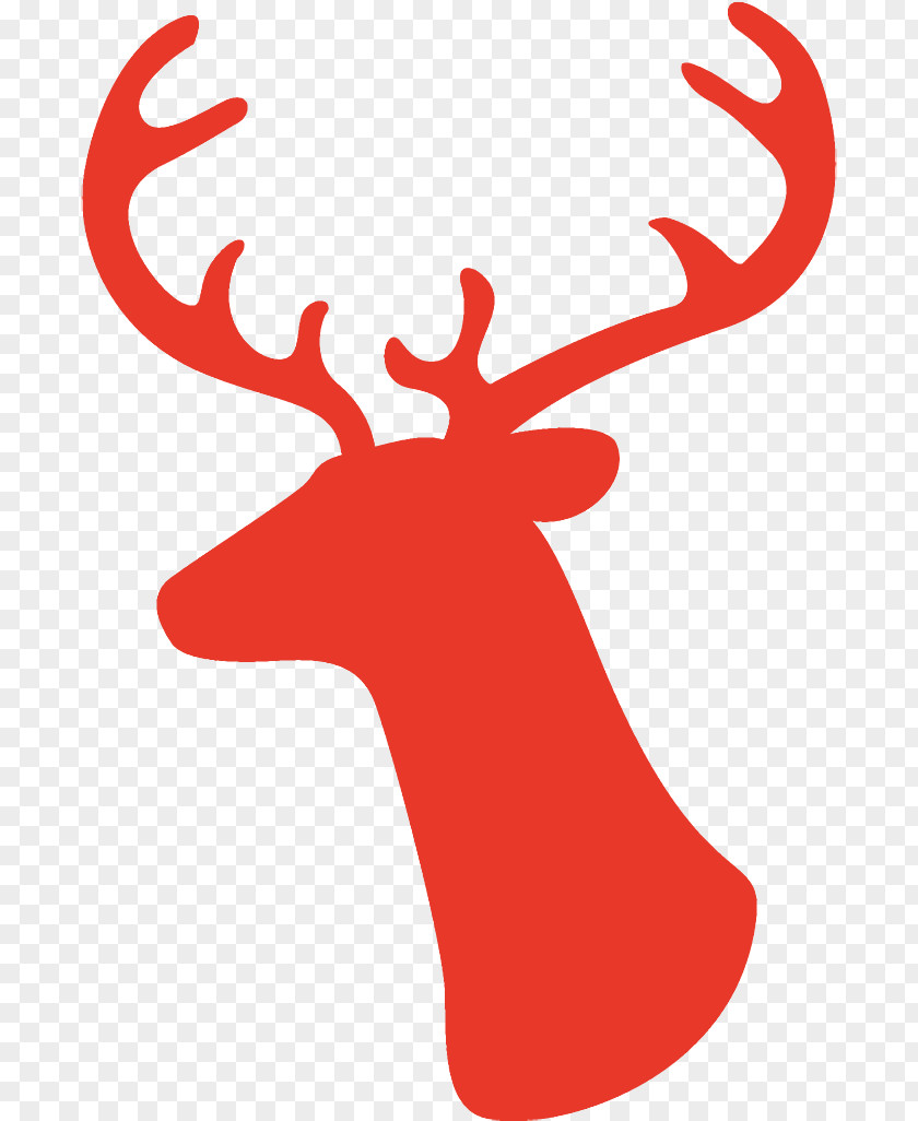 Elk Horn Reindeer Christmas PNG