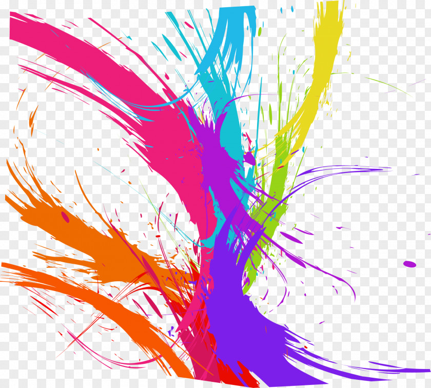 Colorful Paint Graffiti Pigment PNG