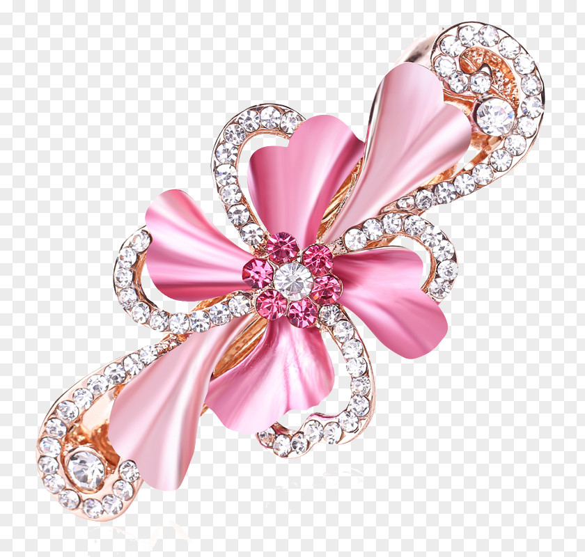 Hair Accessories Small Diamond Side Clip Flower Head PNG accessories small diamond side clip hair flower head clipart PNG