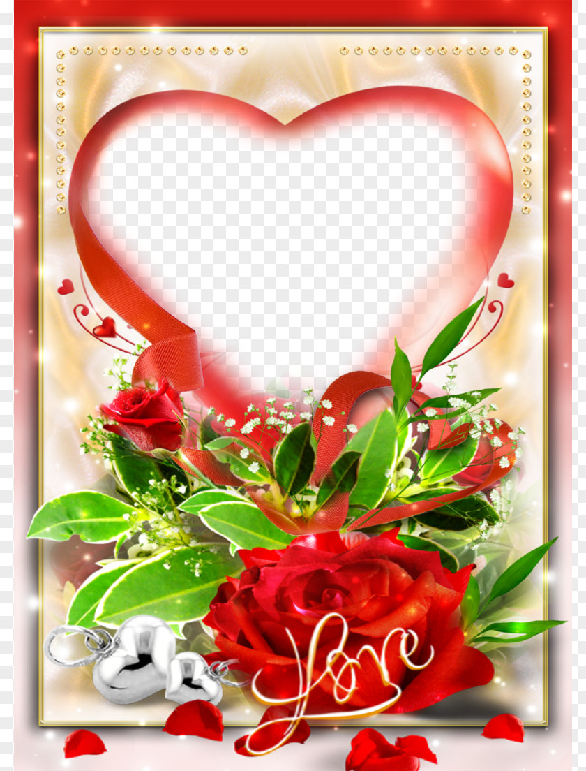 Heart Rose Romantic Blessing Morning Happiness Good PNG
