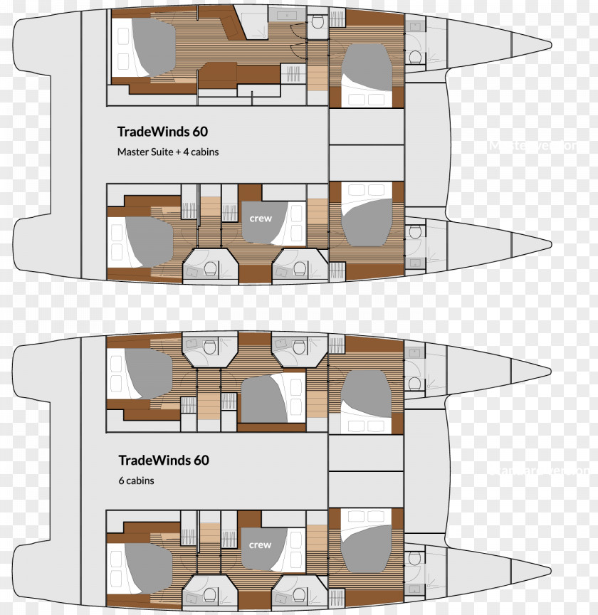 Luxury Yacht Floor Plan Fountaine-Pajot Catamaran PNG