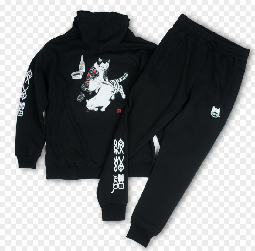 Sweat Suit Hoodie T-shirt Cat Sweatpants Sweater PNG