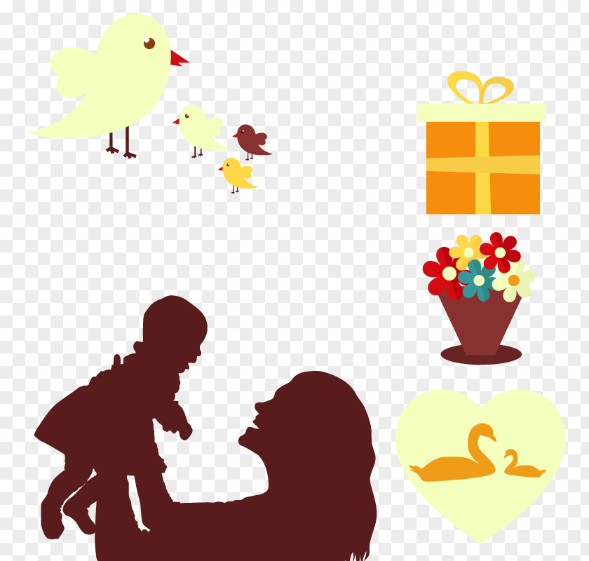 Vector Mother And Child Clip Art PNG