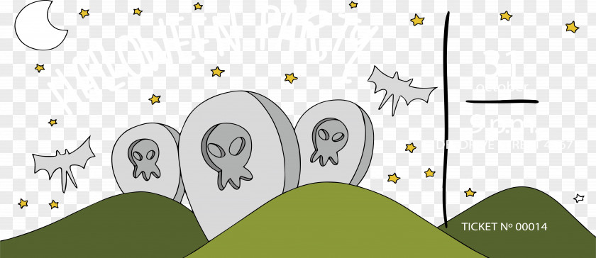 Invitation To Halloween Party Paper PNG