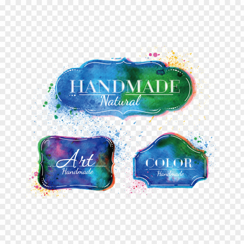 Vector Watercolor Decoration Label Painting Stock Illustration PNG