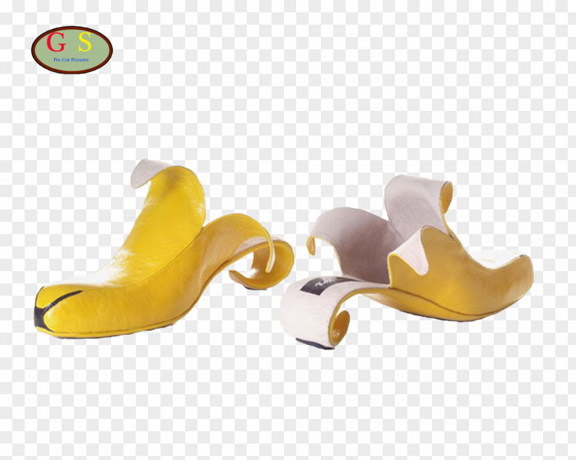 Banana Art High-heeled Shoe Fashion Footwear Designer PNG