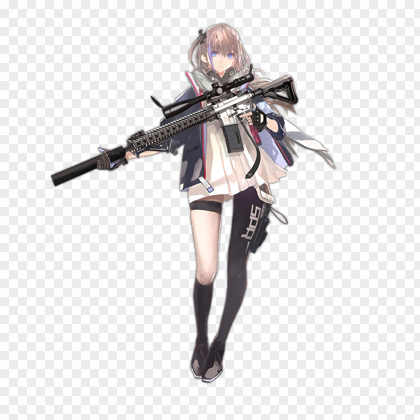 Girls' Frontline AR-15 Style Rifle ArmaLite Firearm PNG style rifle Firearm, girl clipart PNG