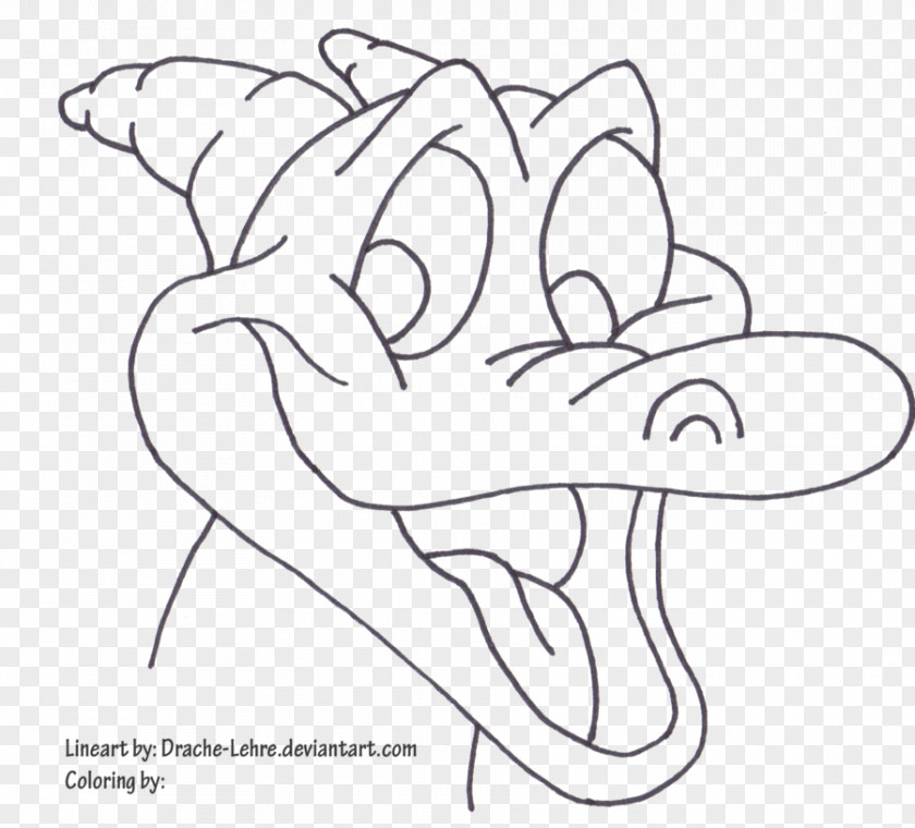 Imaginary Disney Figment The Dragon Coloring Book Drawing Black And White Illustration PNG