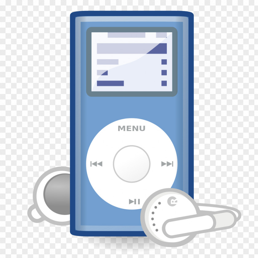 Blue Creative IPod Touch Mini Media Player Nano Clip Art PNG