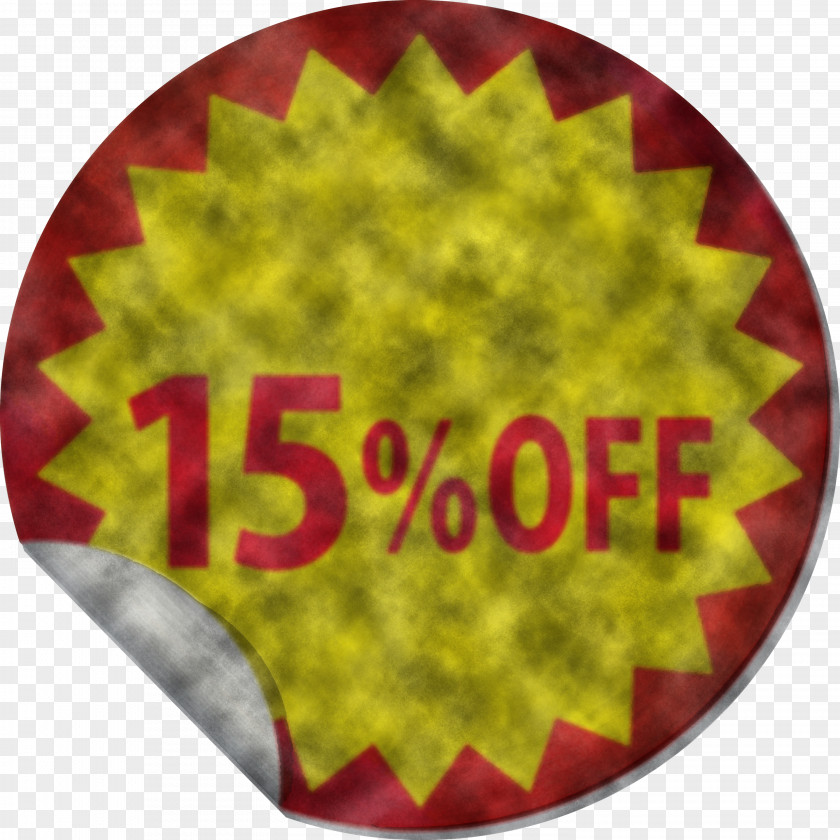 Discount Tag With 15% Off Label PNG