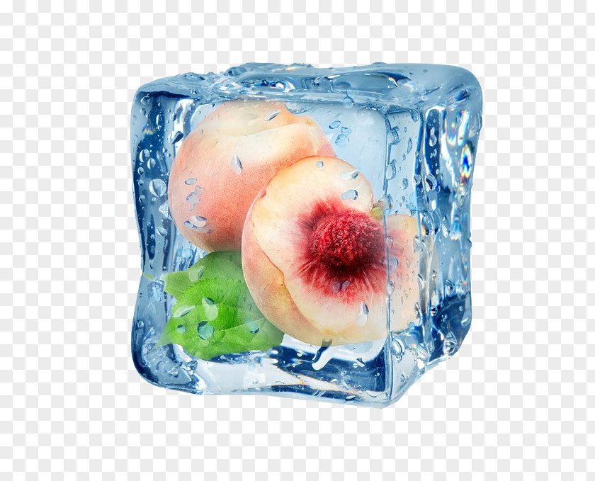 Frozen Peaches Ice Cube Beef Meat Stock Photography PNG