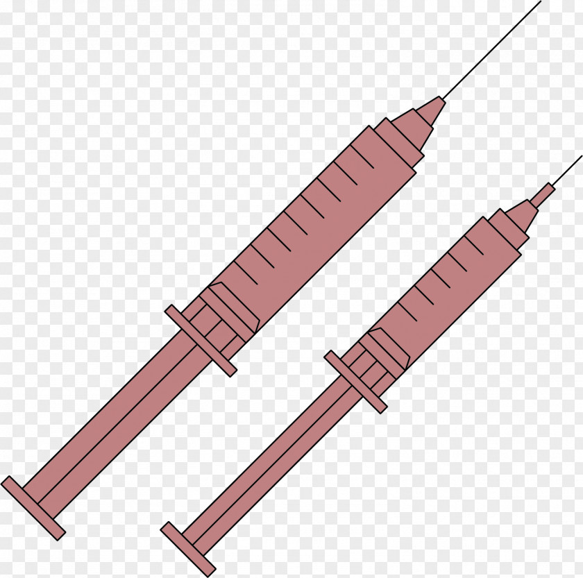 Red Syringe Hypodermic Needle Injection PNG