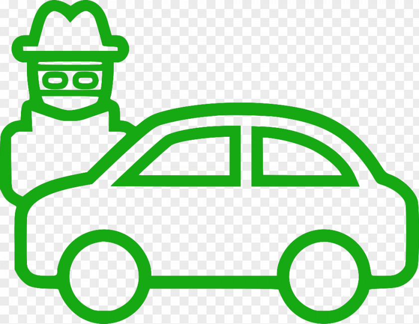 Coloring Book Compact Car Silhouette PNG