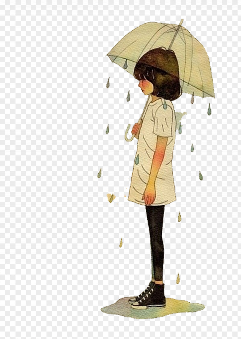 Girl Woman Illustration PNG Illustration, Umbrella girl, girl holding umbrella illustration clipart PNG