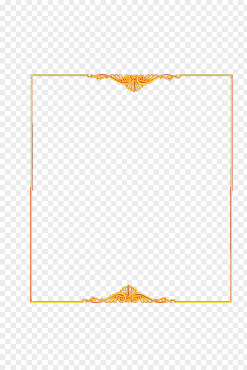 Gold Frame Material Downloaded Atmosphere Paper Yellow Area Pattern PNG