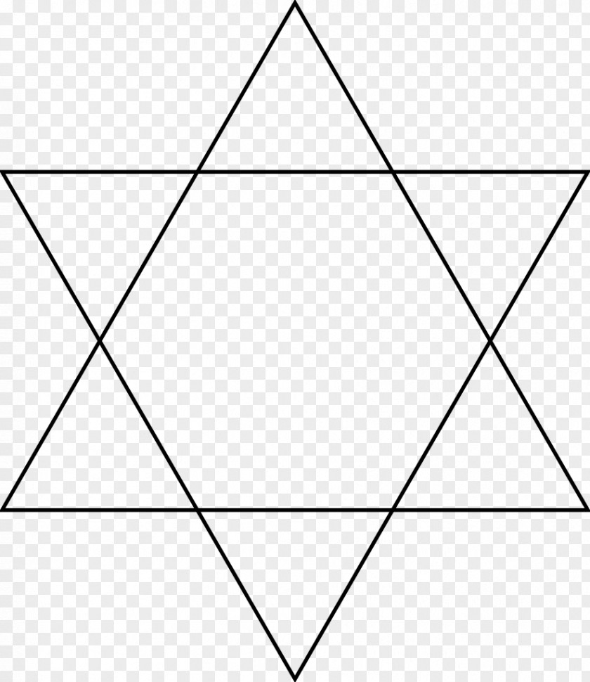Hexagram Star Polygon Of David Symbol PNG