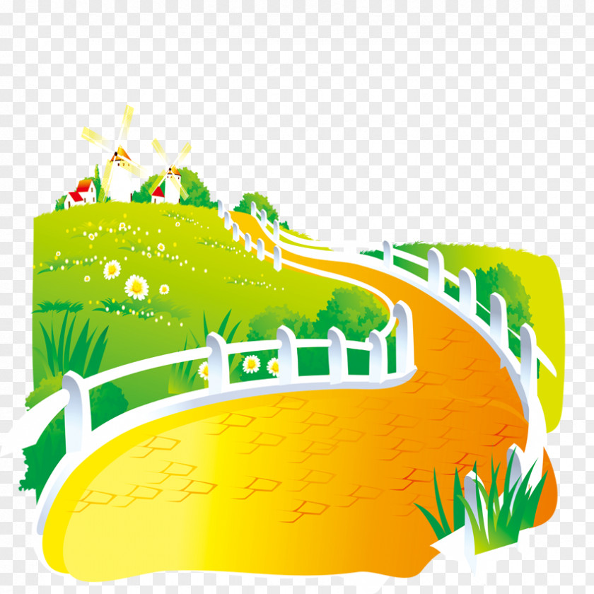 Park Trail Drawing Illustration PNG