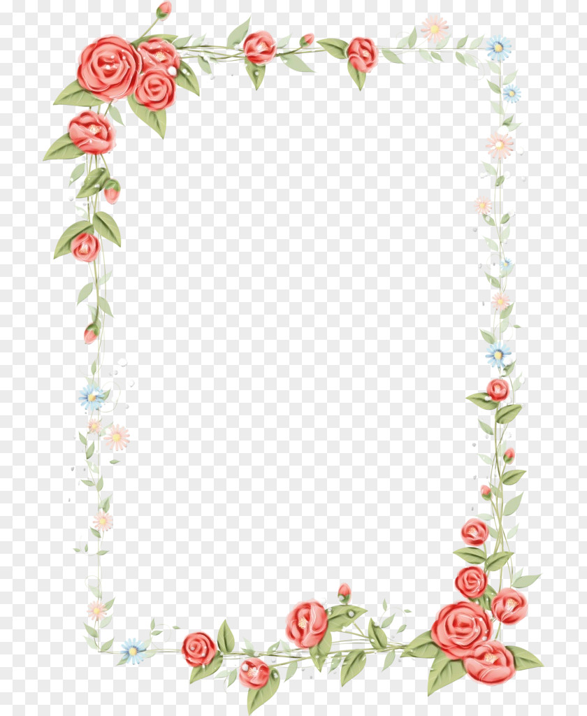 Stationery Plant Watercolor Background Frame PNG