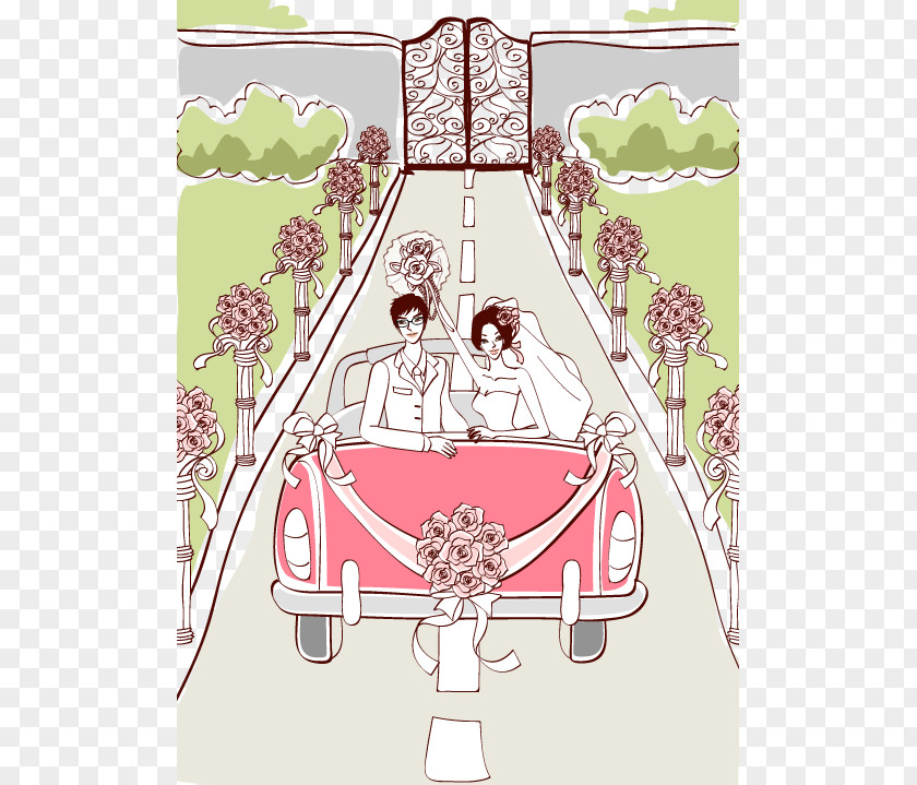 Wedding Scene Marriage Illustration PNG