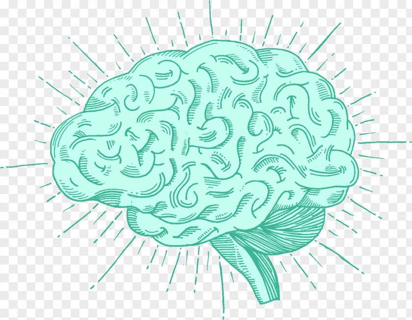 Cartoon Hand-painted Green Brain Fondren Library Agy Information Archive PNG
