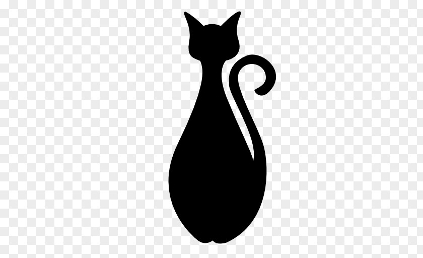 Cat Black Silhouette Drawing PNG