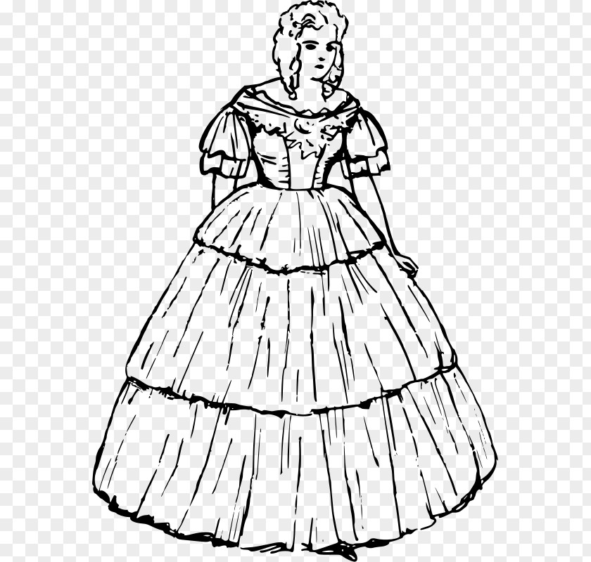 Dress Gown The Ruffle Clip Art PNG