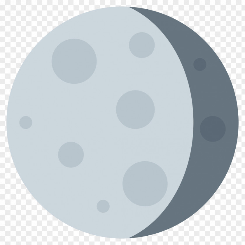 Moon Lunar Eclipse Phase Lua Em Quarto Minguante Symbol PNG