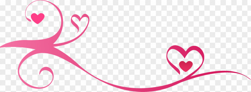 Pink Heart Creative Dividing Line Creativity PNG