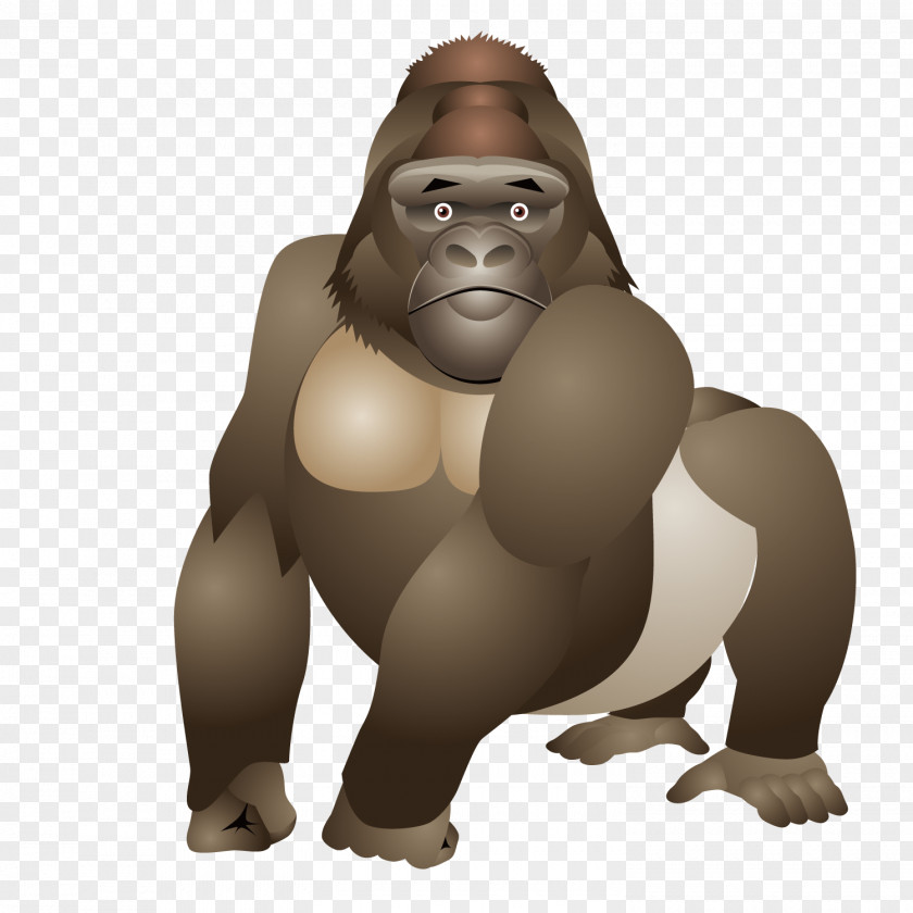 Strong Monkey Gorilla Clip Art PNG