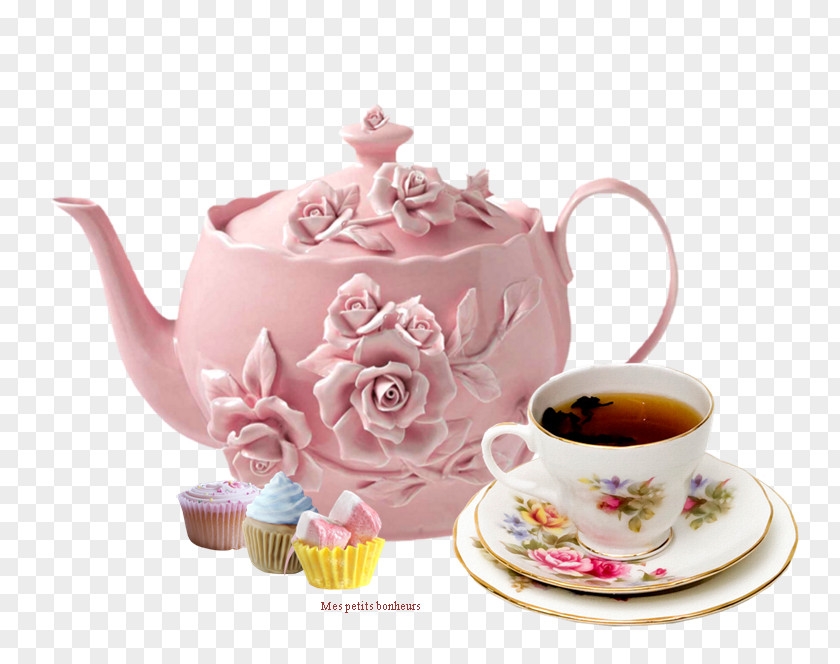 Tea Flowering White English Breakfast Teapot PNG