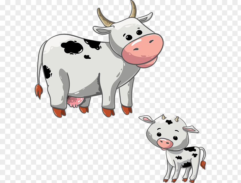Cow And Calf Dairy Cattle Taurine Udder Clip Art PNG